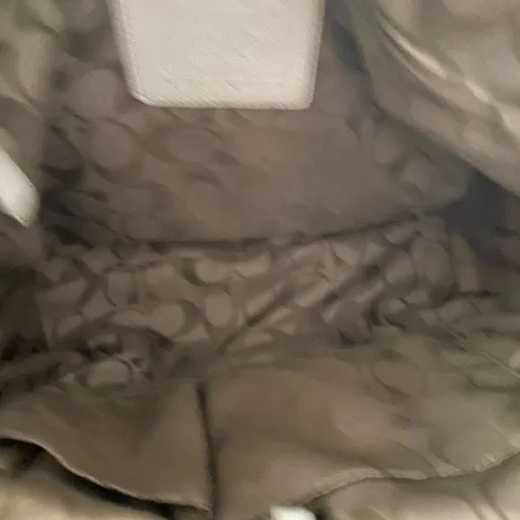 Coach Legacy White Leather Natural Tan Brown Woven Straw Rattan Raffia Handbag - Picture 9 of 16